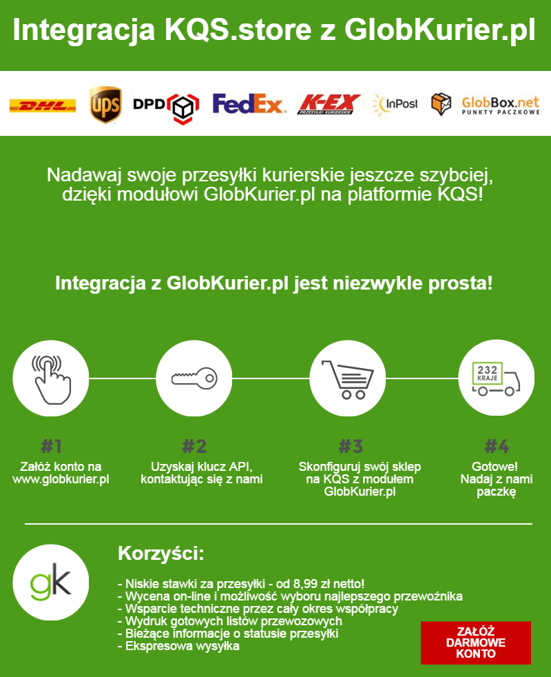 Integracja KQS.store z GlobKurier.pl